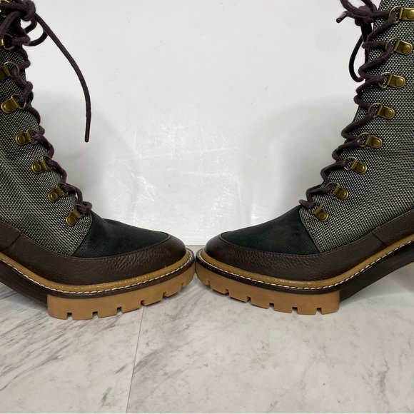 Tory Burch Miller Lug Sole Heeled Lace Up Boot 11M - Picture 6 of 14